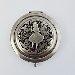 Disney Alice in Wonderland Cutout Compact Mirror Metal Pocket Mirror Travel
